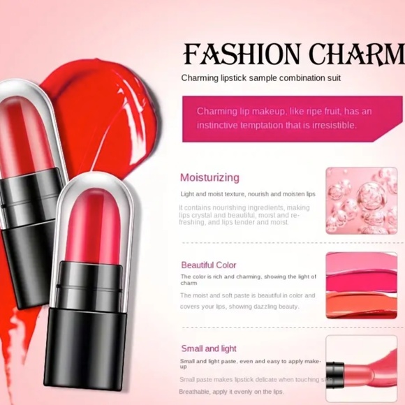 Bioaqua 12-Piece Lipstick Set featuring an array of vibrant red colors.- Sealed - Picture 5 of 5